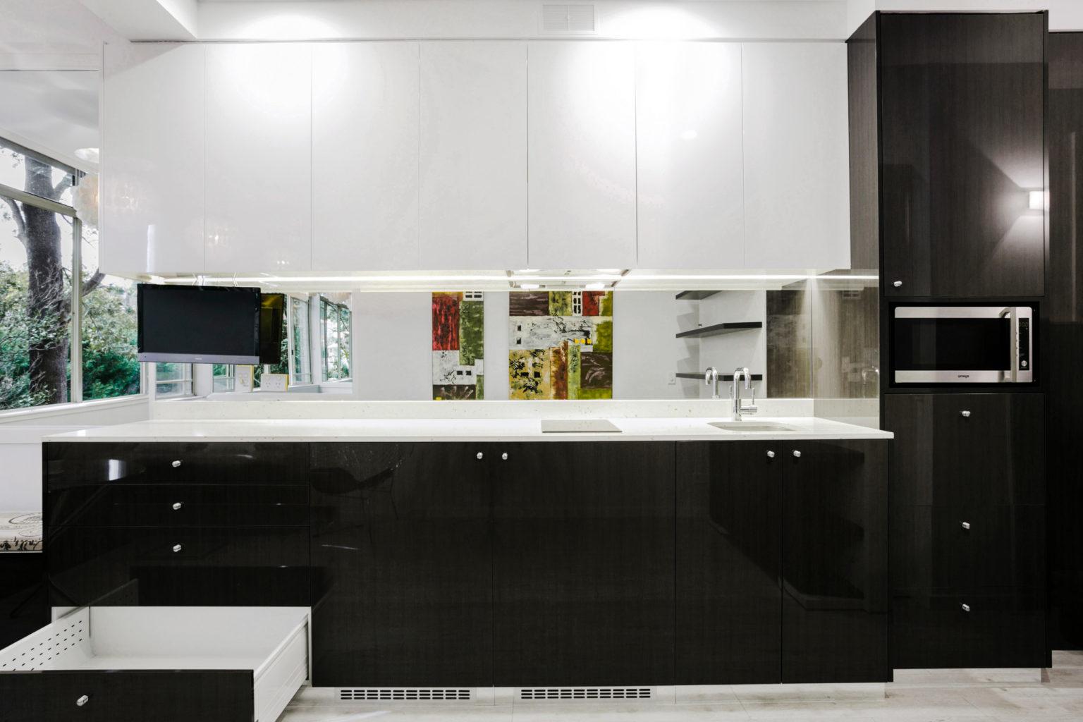 This is an example of a contemporary kitchen in Sydney.